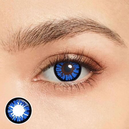Crimson Blue Costume Yearly Contact Lenses