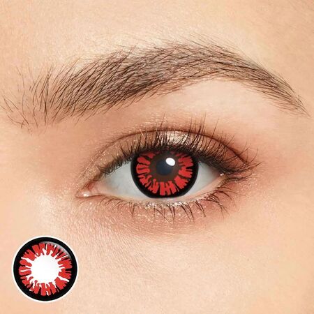 Crimson Red Costume Yearly Contact Lenses