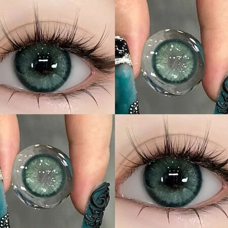 Basil Green Prescription Yearly Contact Lenses