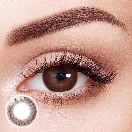 Oatmeal Brown Prescription Yearly Contact Lenses