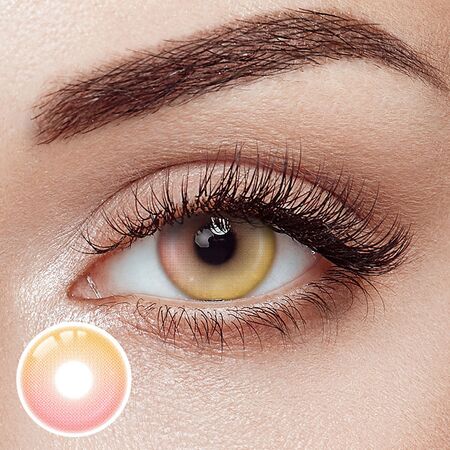 Citrus Sea Pink Prescription Yearly Contact Lenses