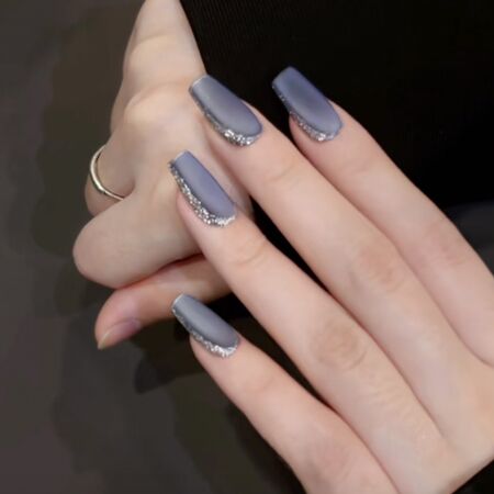 Haze Flash Blue Nails