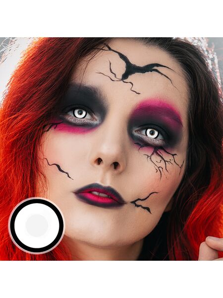 Circle White Costume Contact Lenses