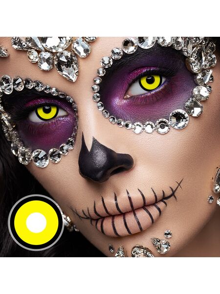 Circle Yellow Costume Contact Lenses