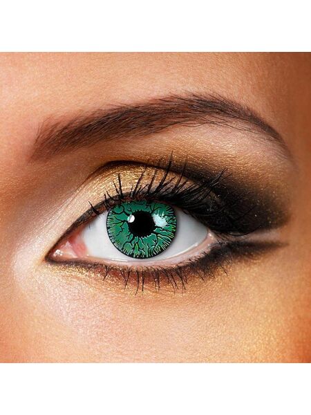 Crack Green Costume Contact Lenses