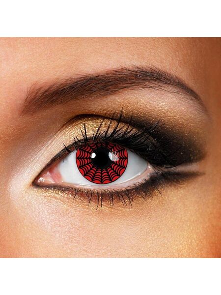 Red Web Costume Contact Lenses
