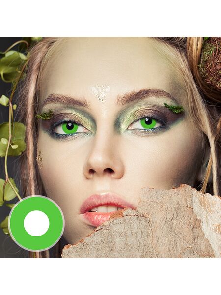 Pure Green Costume Contact Lenses