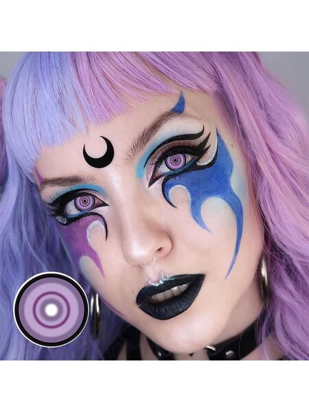 Swirl Purple Costume Contact Lenses