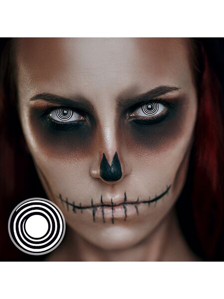 Swirl Black Costume Yearly Contact Lenses