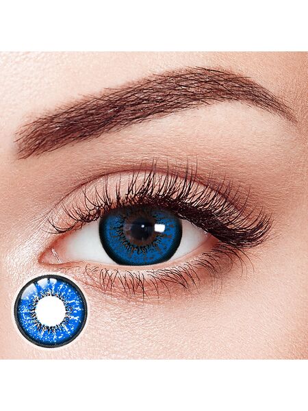 Flame Blue Contact Lenses