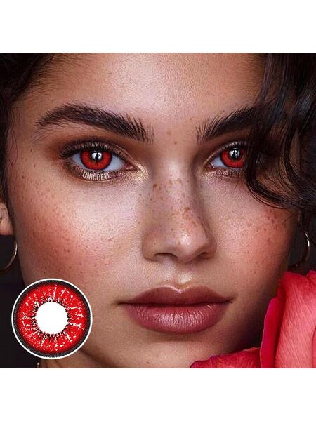 Flame Red Contact Lenses