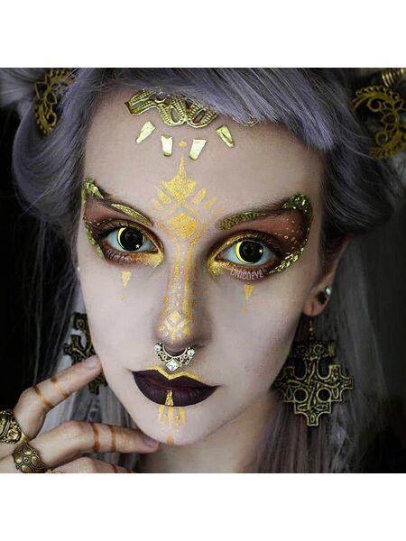 Moon Star-yellow Costume Contact Lenses