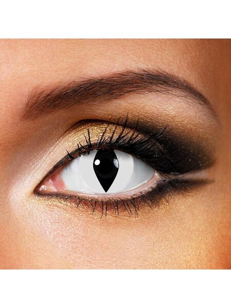 Reptile White Costume Contact Lenses
