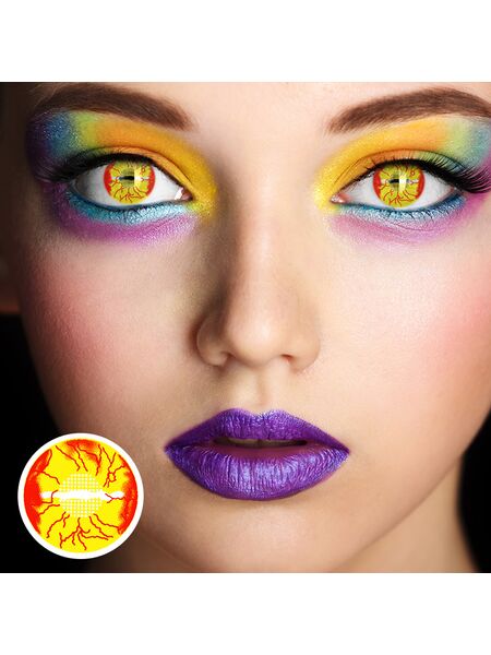 Lava Yellow Costume Contact Lenses