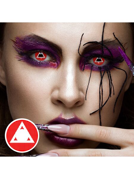 Triangle Red Costume Contact Lenses