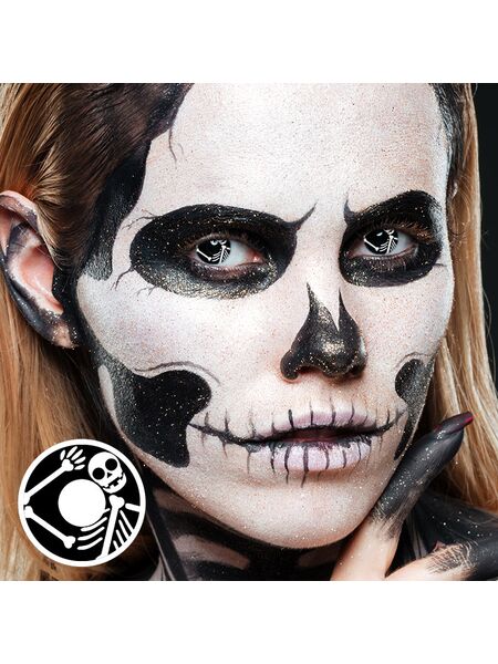 Skeleton Black Costume Contact Lenses