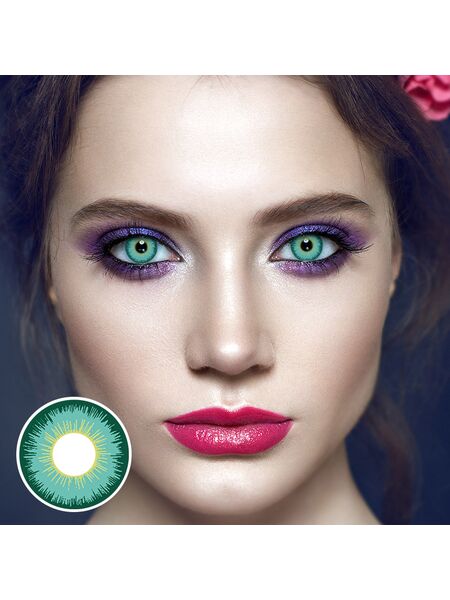 Aurora Green Costume Contact Lenses