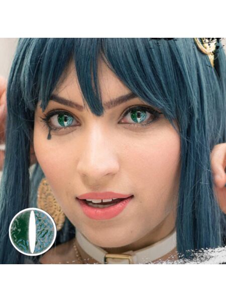 Metaverse Green Costume Contact Lenses