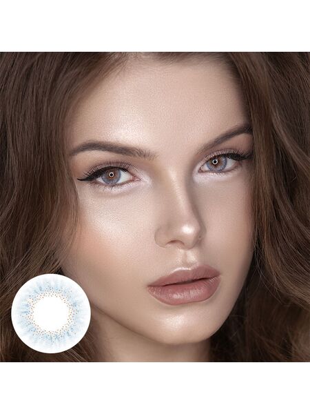 Cream Blue 6 Months Contact Lenses