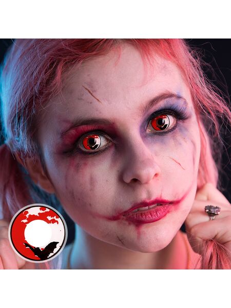 Blood Moon Red Black Costume Contact Lenses