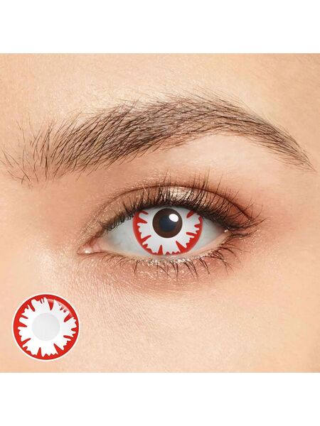 Demon White Costume Yearly Contact Lenses