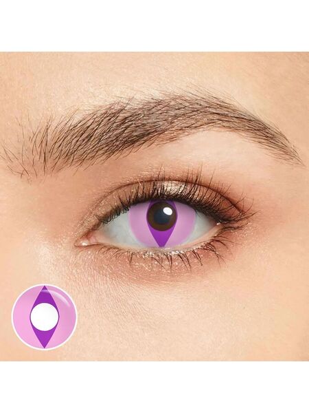 Fiery Reptile Purple Costume Yearly Contact Lenses