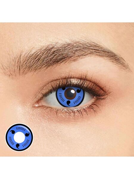 Magatama Blue Costume Yearly Contact Lenses