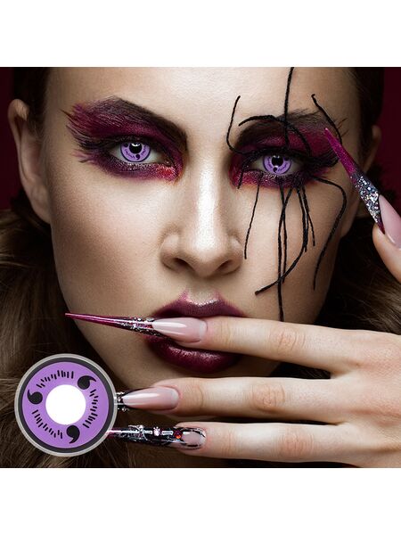 Magatama Purple Costume Yearly Contact Lenses