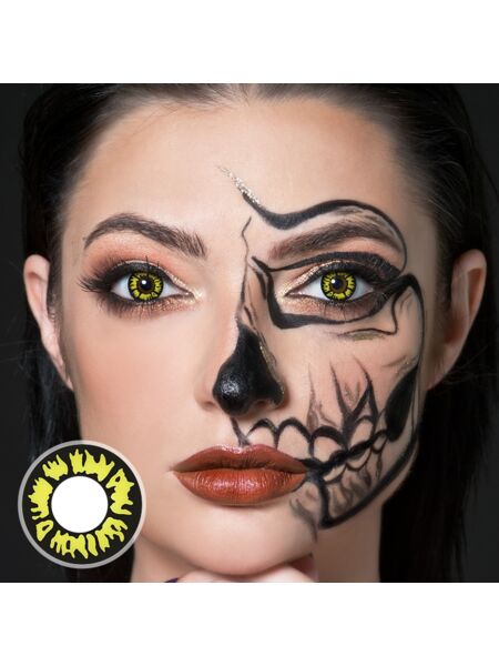 Venomous Yellow Costume Yearly Contact Lenses