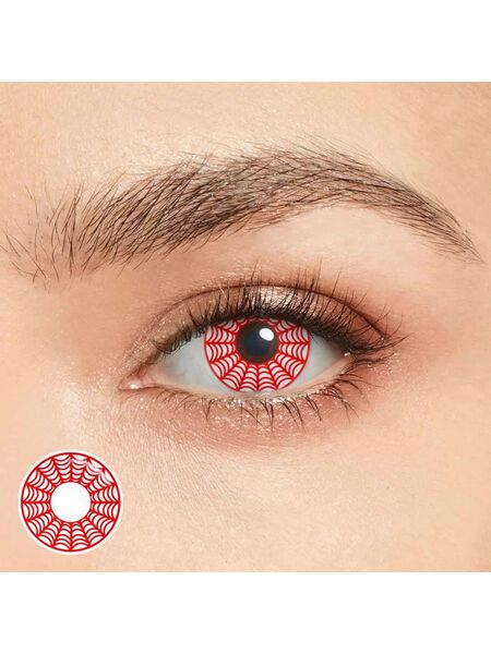 Web Red Costume Yearly Contact Lenses