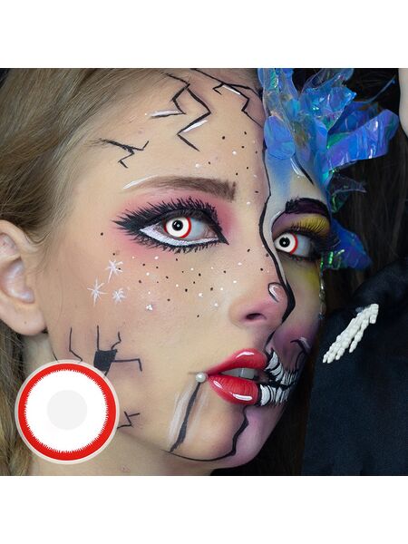 Enderglow Red Costume Yearly Contact Lenses