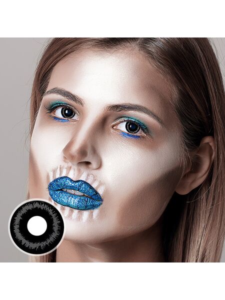 Enchanted Shadows White Halloween Yearly Contact Lenses