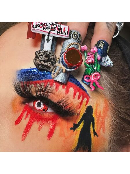 Abyssal Glare Red Costume Yearly Contact Lenses