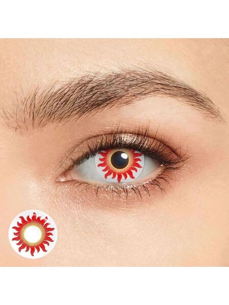 Ghostglow Red Costume Yearly Contact Lenses
