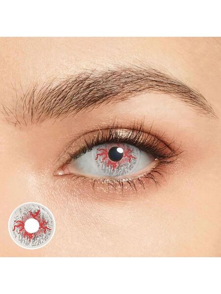 Lava Red Halloween Yearly Contact Lenses