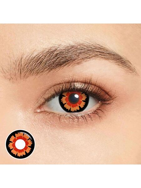 Pumpkinshade Orange Costume Yearly Contact Lenses