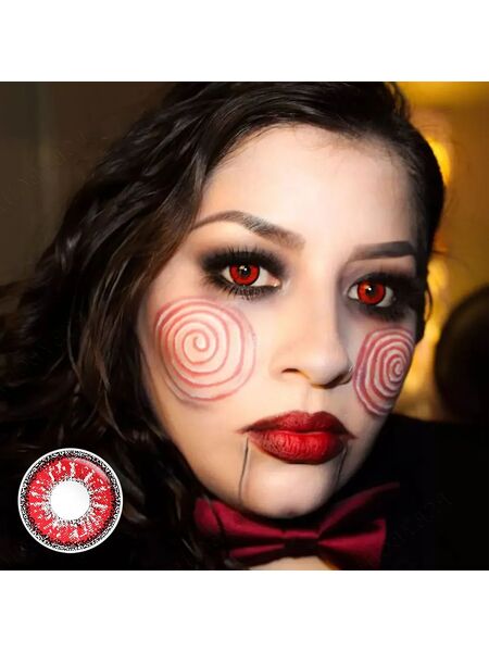Crazy Barbie Red Costume Yearly Contact Lenses