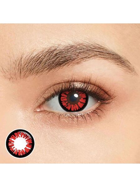 Crimson Red Costume Yearly Contact Lenses