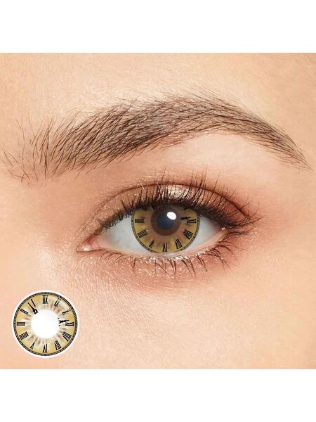 Roman Clock Brown Costume Yearly Contact Lenses