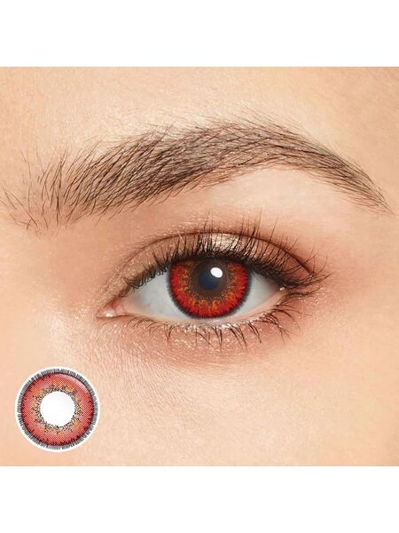 Tosca Three Tone Red Costume Yearly Contact Lenses