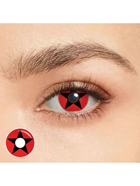 Celestial Emblem Red Costume Yearly Contact Lenses