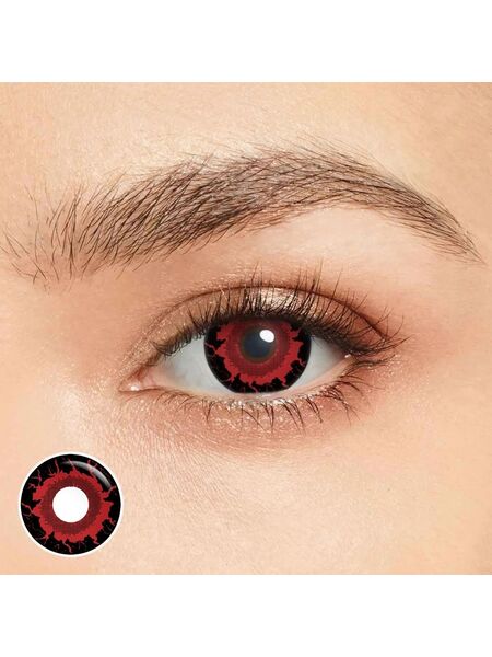 Wizard Red Costume Yearly Contact Lenses