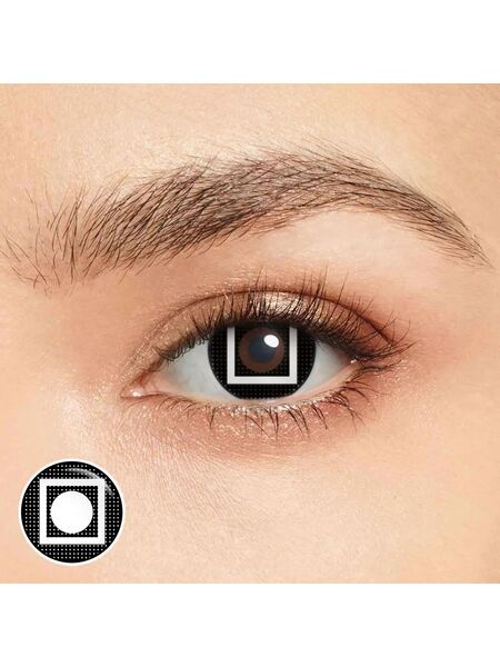 Square Black Halloween Yearly Contact Lenses