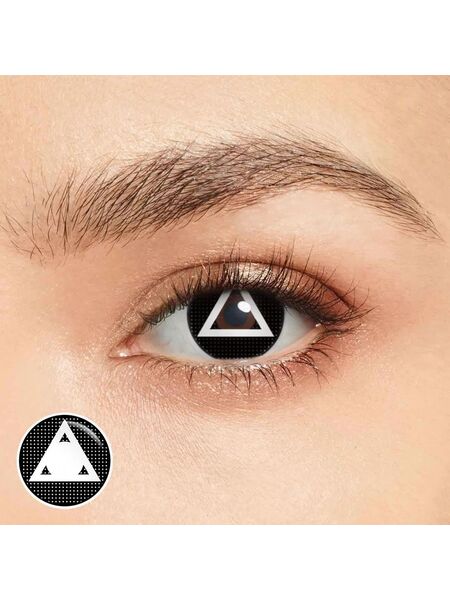 Triangle Black Halloween Yearly Contact Lenses