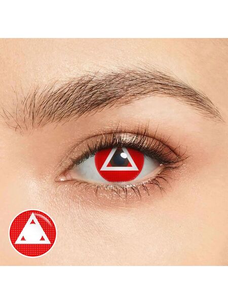 Triangle Red Halloween Yearly Contact Lenses