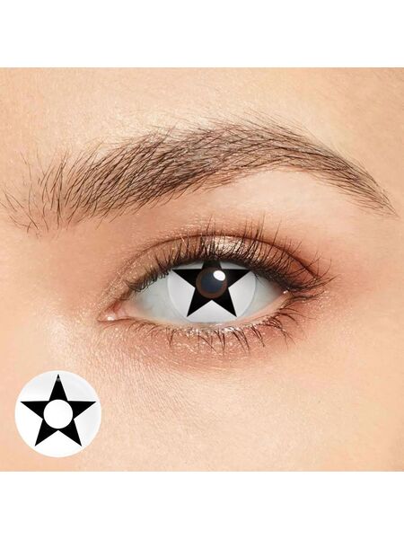 Pentagram White Halloween Yearly Contact Lenses