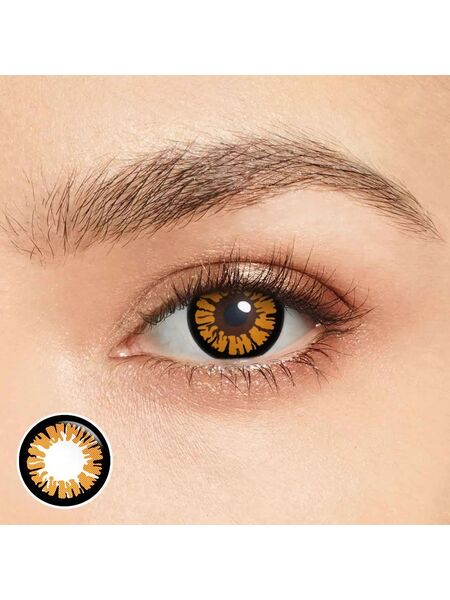 Crimson Orange Halloween Yearly Contact Lenses