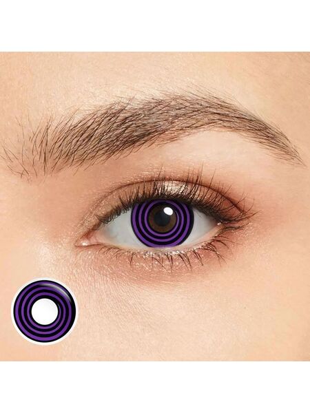 Spiral Purple Costume Yearly Contact Lenses