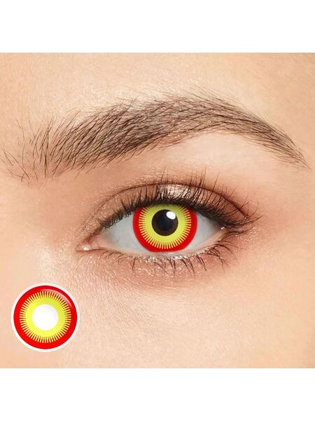 Sunset Blaze Red Costume Yearly Contact Lenses