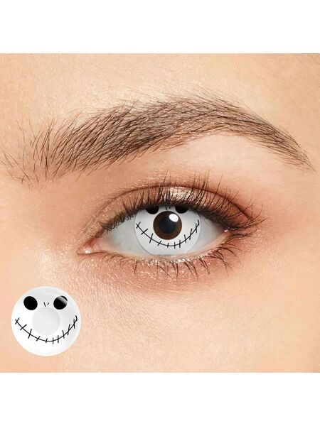 Halloween Doll White Costume Yearly Contact Lenses